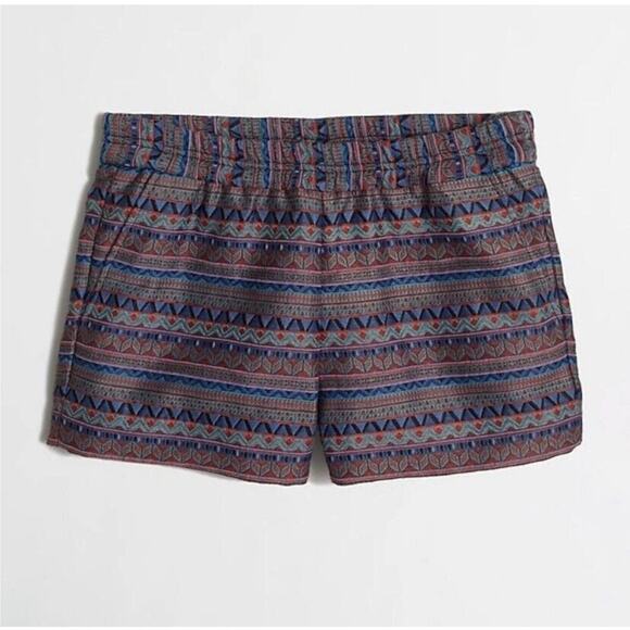 Women's J. Crew Boardwalk Jacquard boho print shorts style C4894 size 2 - Picture 1 of 5